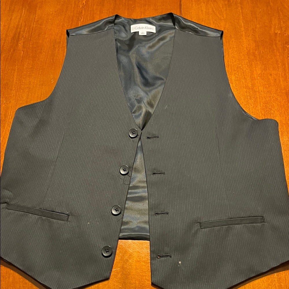 Calvin Klein Men's Charcoal Gray Vest